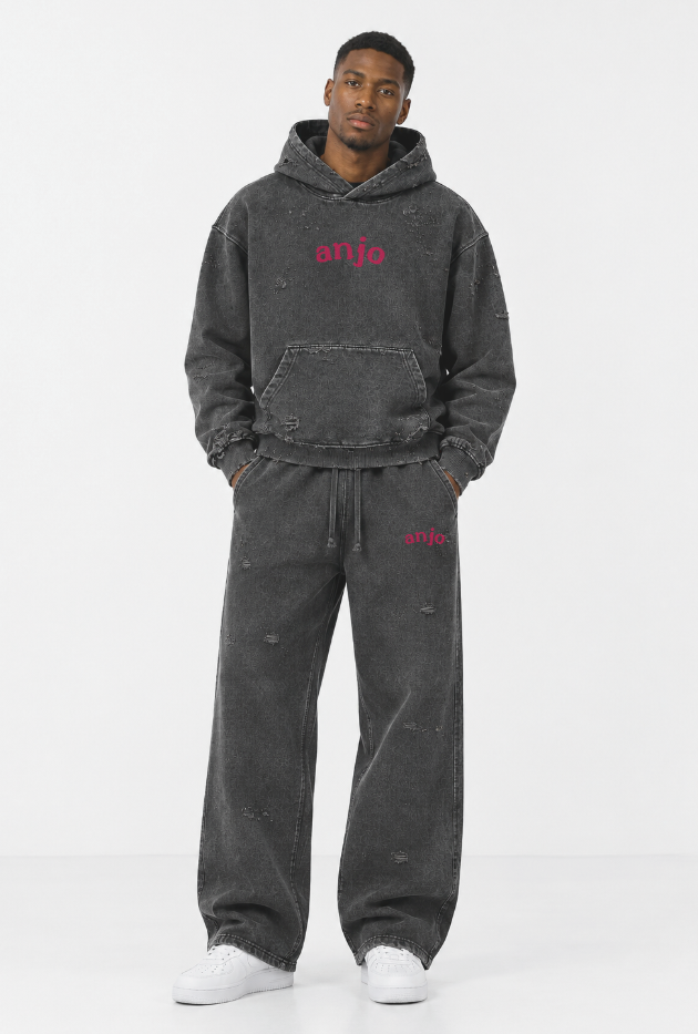 NOIR WIDE-LEG SWEATPANTS