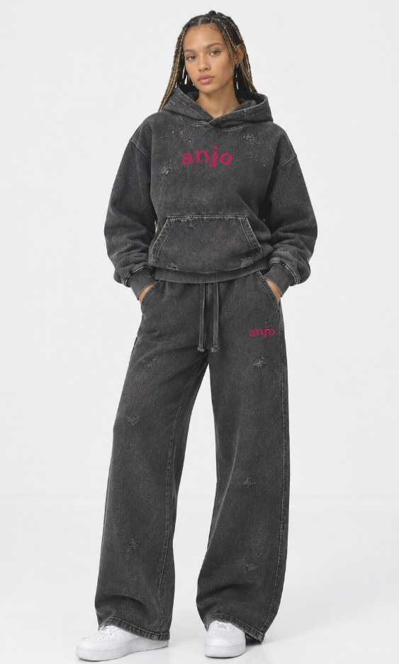 NOIR WIDE-LEG SWEATPANTS