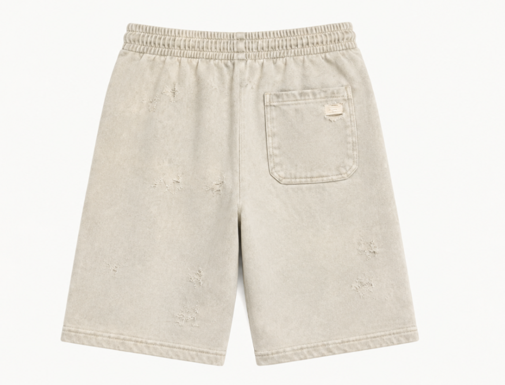 Creme Relaxed Shorts