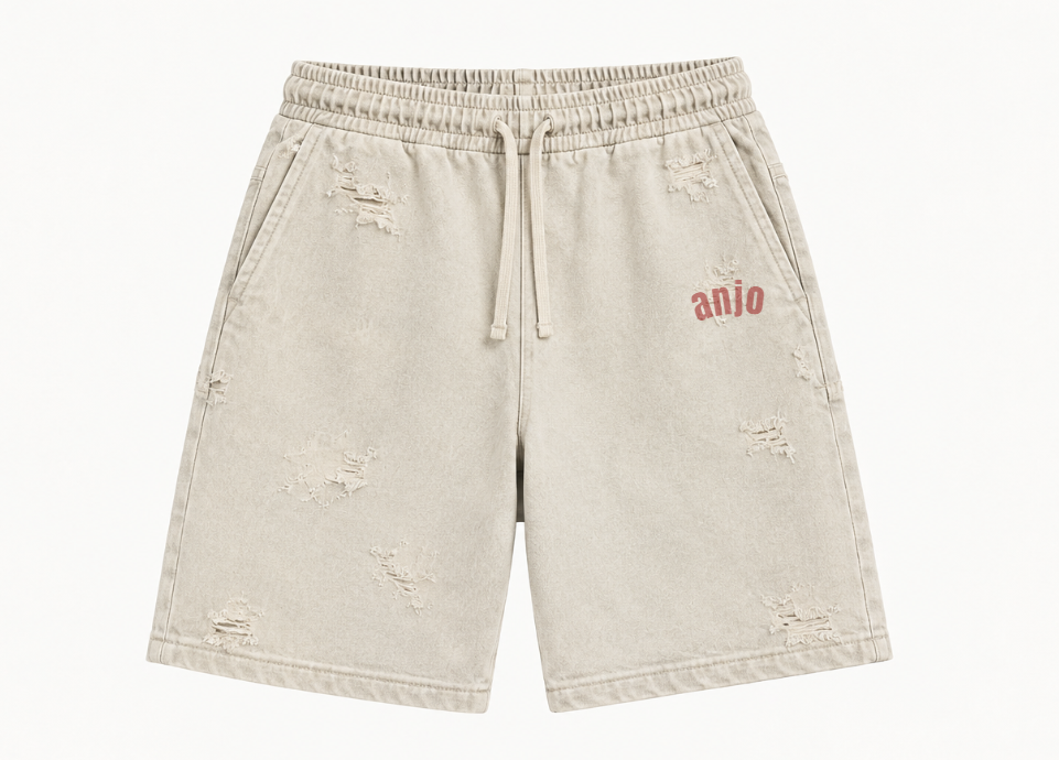 Creme Relaxed Shorts