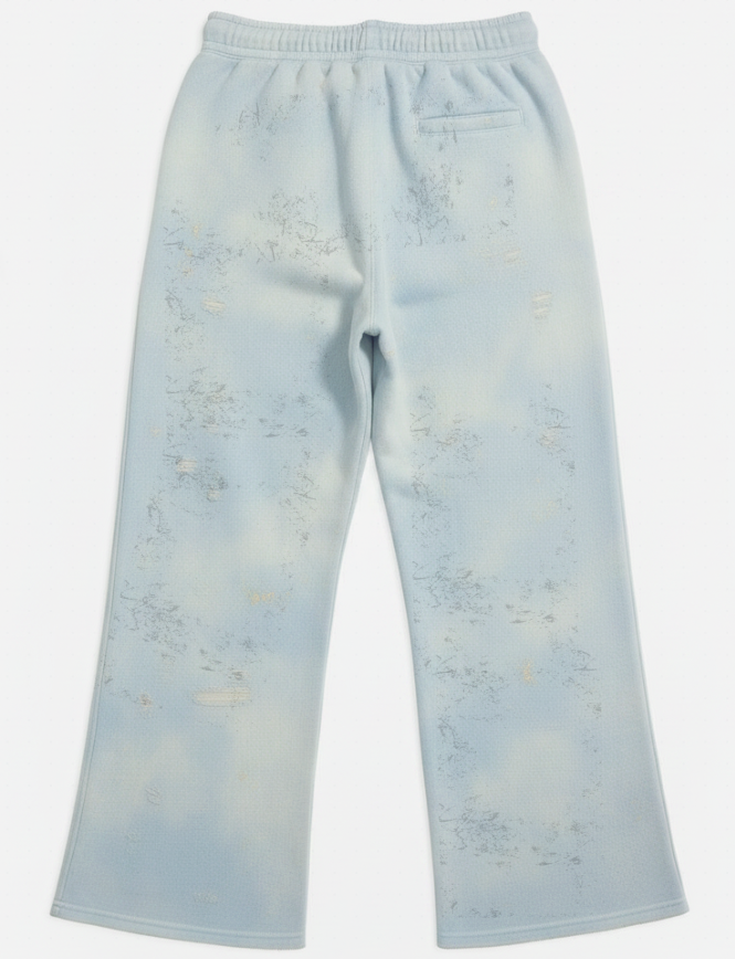 AZURE WIDE-LEG SWEATPANTS