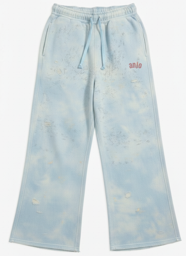 AZURE WIDE-LEG SWEATPANTS